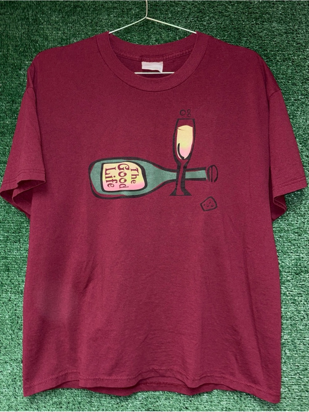 vintage Y2K The Good Life Shirt L Hanes tag Emo Cursive Bright Eyes